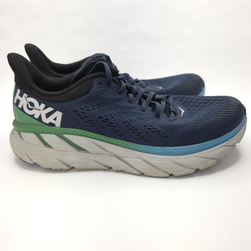 Hoka One One Mens Clifton 7 Moonlit Blue Ocean/Anthracite Running Shoes Size 9.5